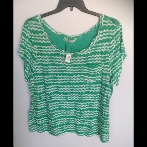Old Navy Blouse - Green & White - XXL - NWT